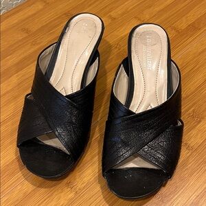 Naturalizer Black Textured Mules